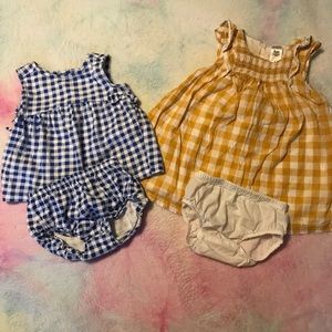🌻 Carter’s OUTFIT BUNDLE 🌻 2 Dresses with matching Bottoms (diaper cover) $14